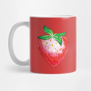 Red watercolor strawberry Mug